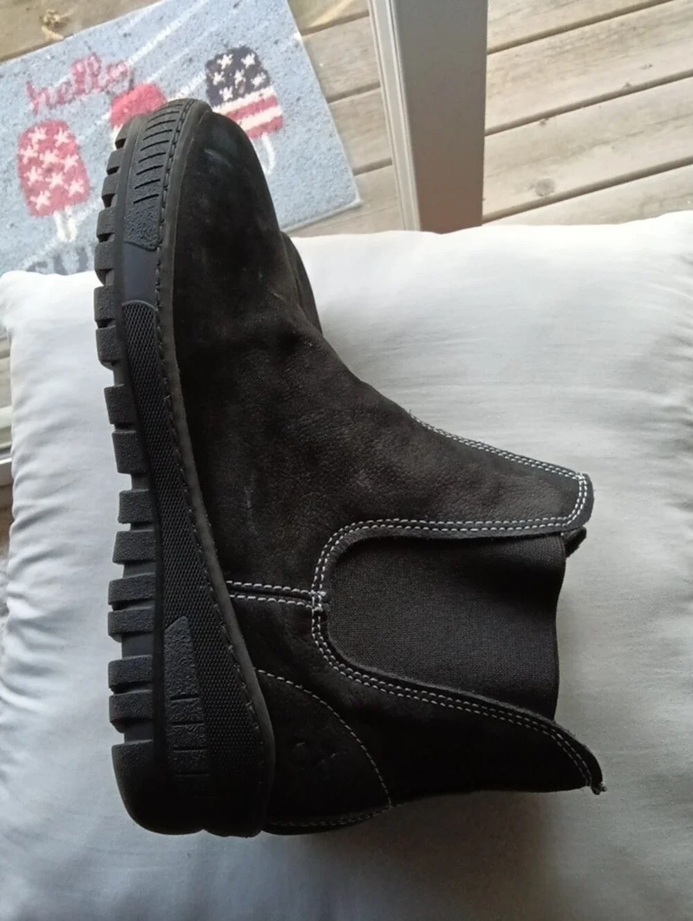 OtBt Suede Slip-On Ankle Boots